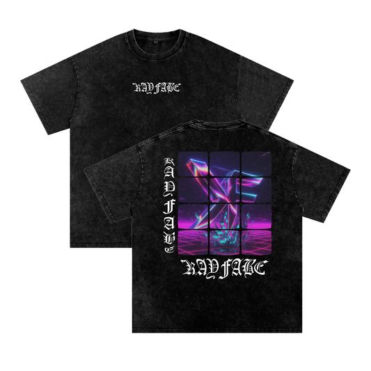 “ANALOG” Vintage Washed Oversized Cotton T-Shirt