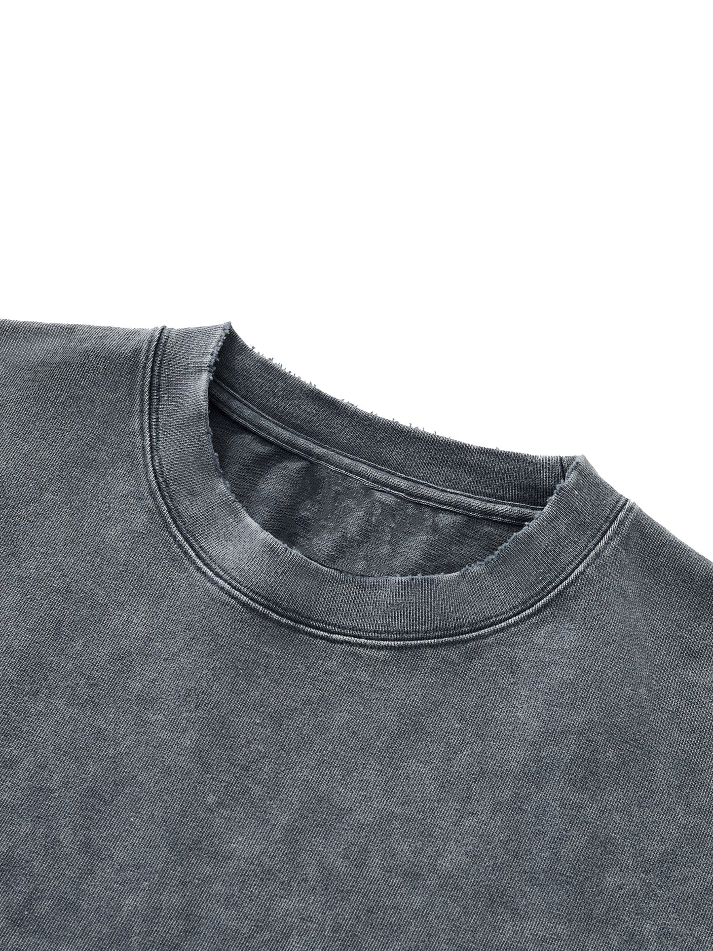 GOTHIC CHROME Snow Wash Raw-Hem Boxy T-shirt